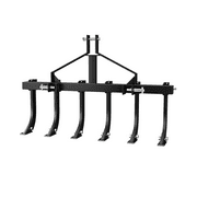 Pinypikaka Plow Scarifier Implement, Removable Tractor Cultivator with 6 Scarifier Shanks, 48 Inches, 3 Point Tiller for CAT-0 \u0026 CAT-1 ATV/UTV